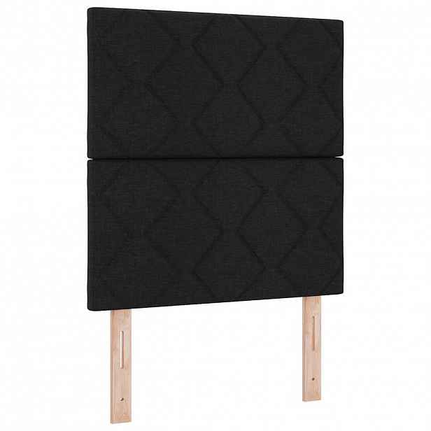 vidaXL Čelo postele Černý textil