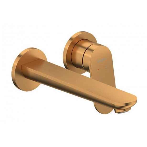 Duravit Wave - Umyvadlová baterie pod omítku, 2-otvorová instalace, kartáčovaný bronz WA1070004004