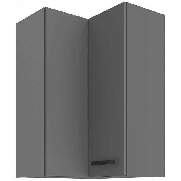 Horní rohová skříňka Nessa 60x60 GN-90 2F (90°) Barva korpusu: Antracit, Barva dvířek: Antracit