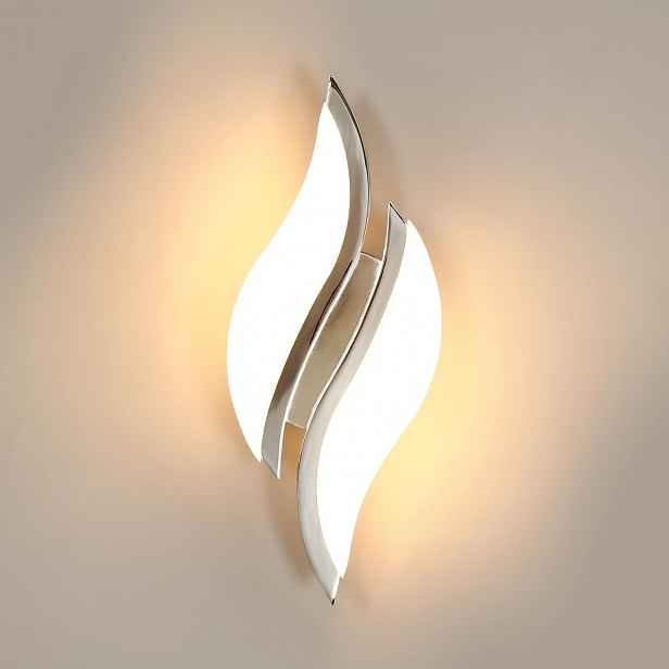 Lampa Scienna Chrom Kinkiet Led Nowoczesna Do Salonu Korytarz 3000K 12W