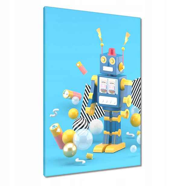 Obrazy 60x90 Modrý robotický robot