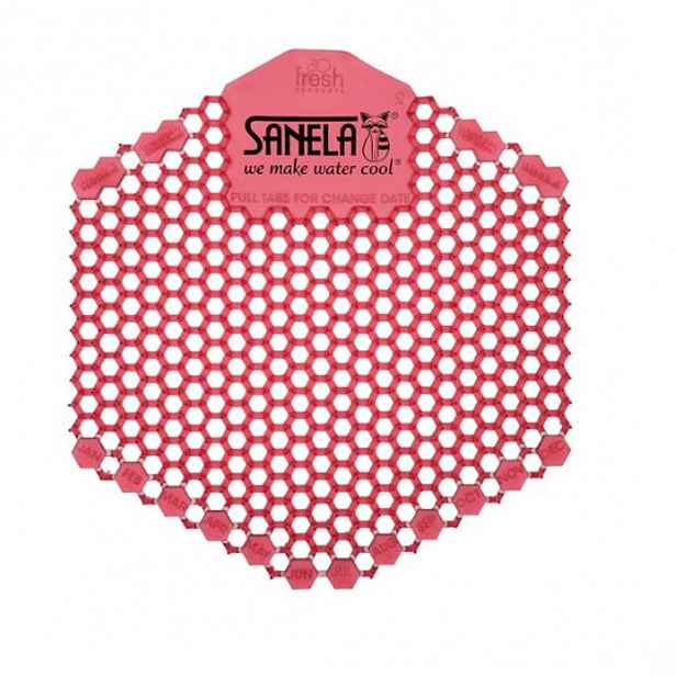 Sanela - Vonné sítko do pisoáru kiwi/grep, červené SLA 11A