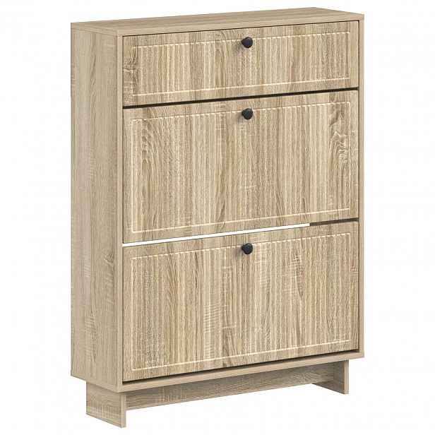 vidaXL Skříň na obuv EDE 78 x 24 x 103 cm Kompozitní dřevo Dub sonoma