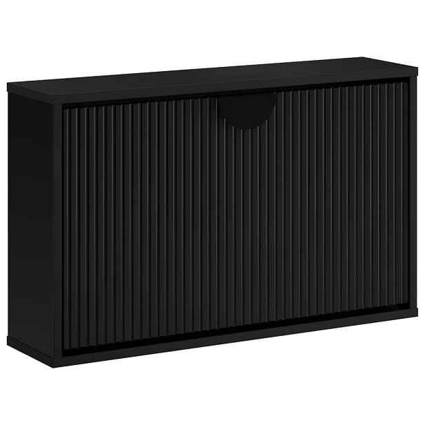 vidaXL Skříň na obuv VENRAY 70 x 17 x 43 cm Kompozitní dřevo Černá
