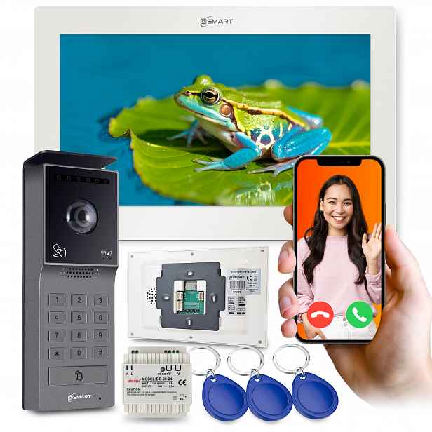 Videodomofon Wifi 7" Tuya 2 žilová brána kód aplikace Full Hd Din foto