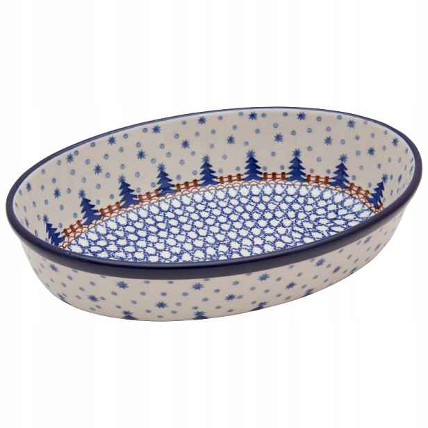 Žáruvzdorná nádoba Miska 24 cm Umělecká keramika Bolesławiec dek 0339