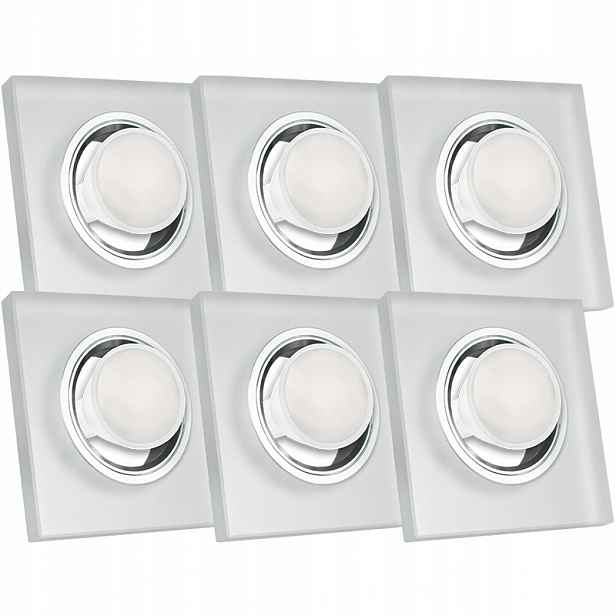 6X Skleněná Zapuštěná Lampička Velmi Silné Sklo 10W Led Žárovka