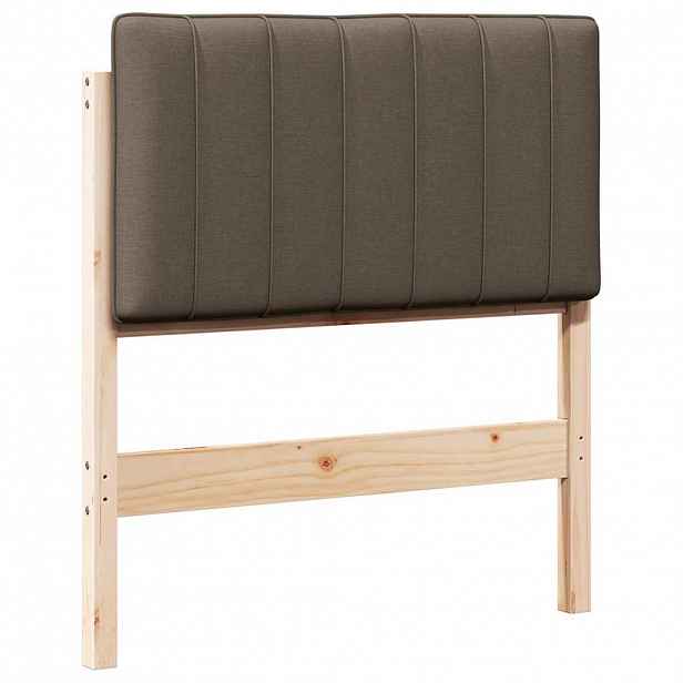 vidaXL Čalouněné čelo postele Hnědá a taupe 80 cm Masivní borové dřevo