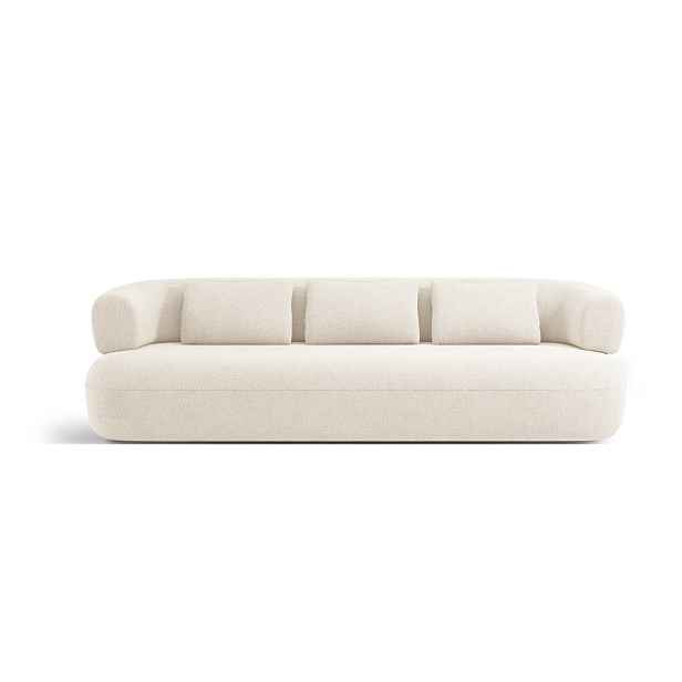 Béžová pohovka z textilie bouclé 226 cm Jenny – Micadoni Home