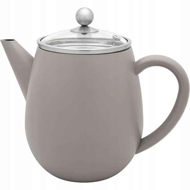 Bredemeijer Eva Čajová konvice, šedá, objem: 1,10 litru, výška: 195 mm