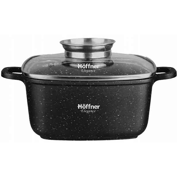 Hrnec Mramorový Hoffner 6,5L 28CM Indukce Plyn Aroma Knob