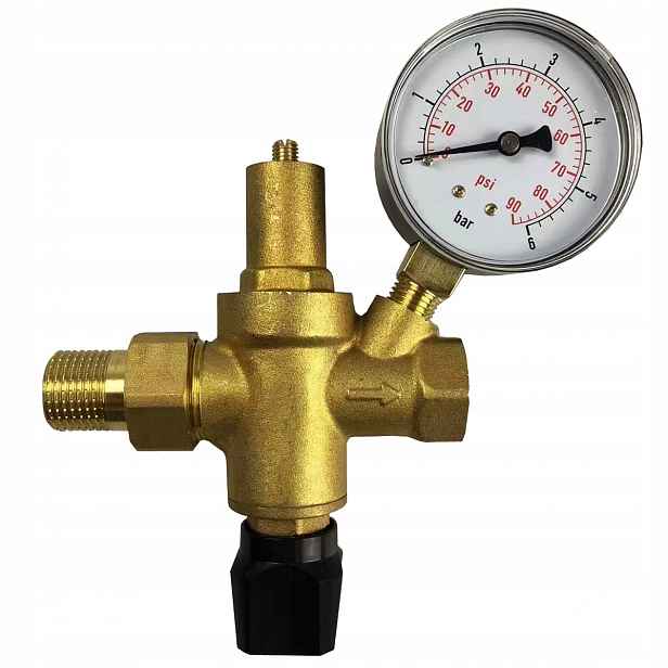 Naplňovací Ventil Pro Instalaci 1/2" Automatický Manometr 6 bar