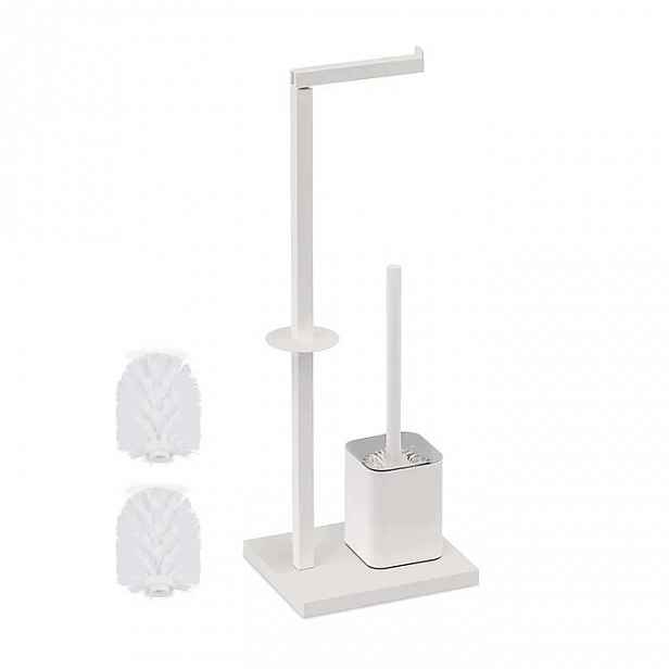 Sada na Wc kartáč bílá do koupelny relaxdays dekorace/ r533