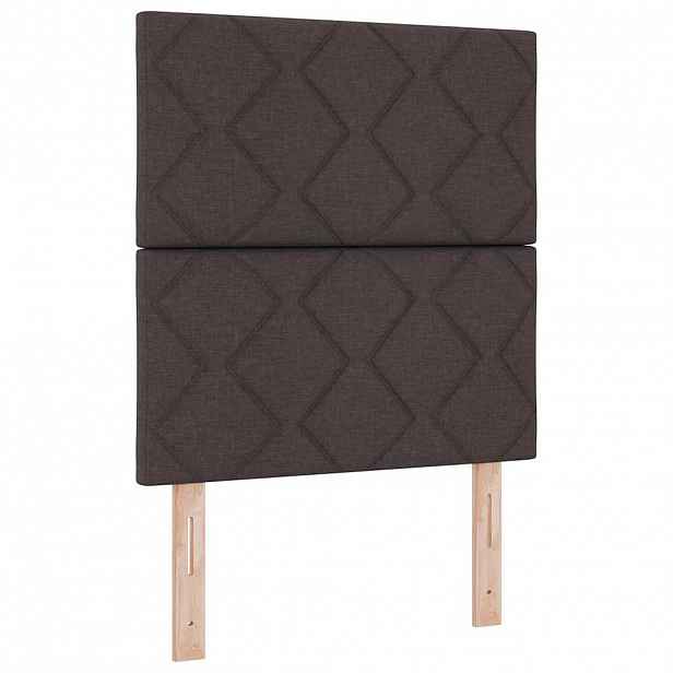 vidaXL Čelo postele Tmavě hnědá 80 cm textil