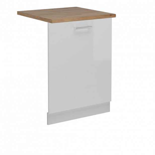 Vicco PŘEDNÍ PANEL R-Line Bílá vysoký lesk 60 cm , PD Dub