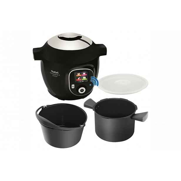 Akční set elektrický hrnec Tefal Cook4me+ Connect a příslušenství nádoba, forma na pečení a víko