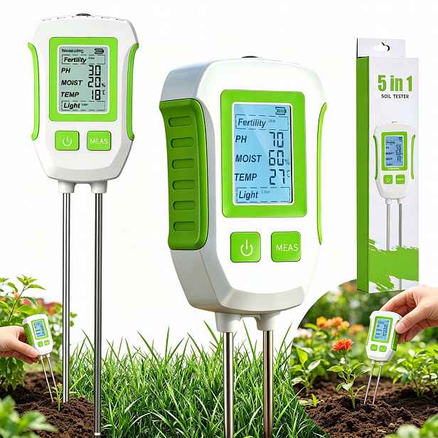 Měřič Vlhkosti Půdy Tester Kyselosti Zeminy Pro Půdu 5V1