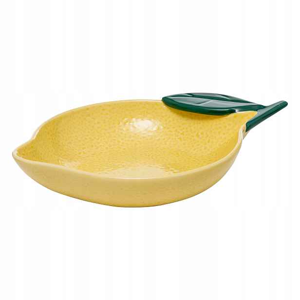 Talíř Ve Tvaru Citronu 31 x 21,5 cm Žlutý Talíř Na Svačinu A Salát