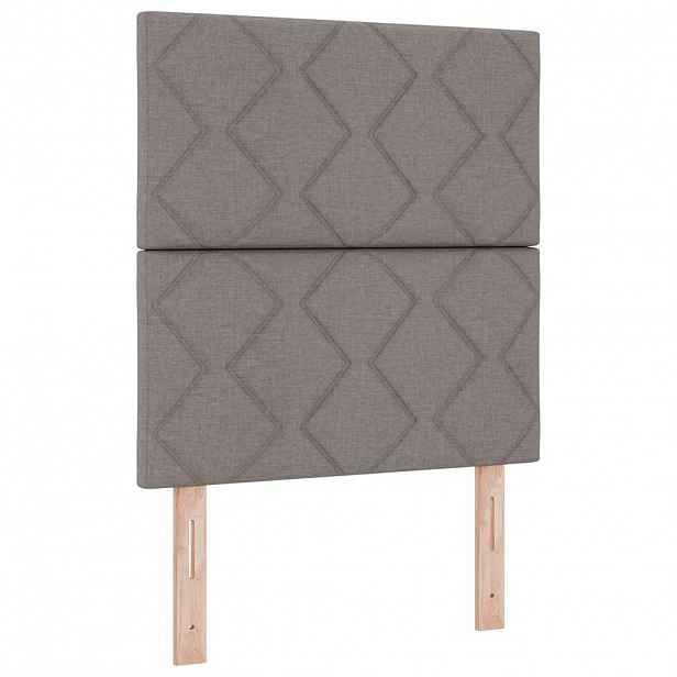 vidaXL Čelo postele Taupe textil