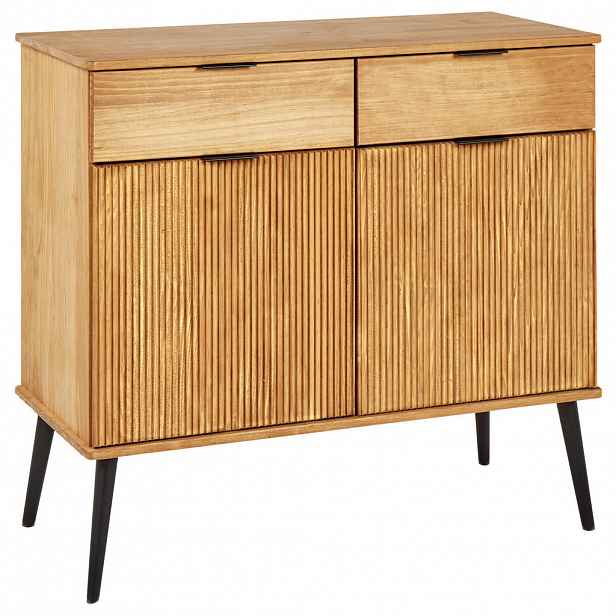 Beliani SIDEBOARD se 2 dveřmi Borovicové dřevo Hnědý Timmins