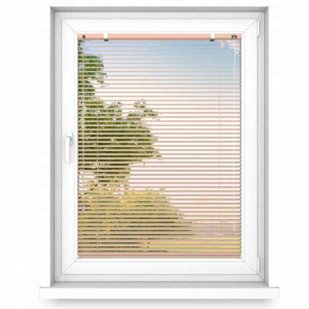 Hliníková žaluzie 25 mm Bílý lesk – 60 x 140 Cm