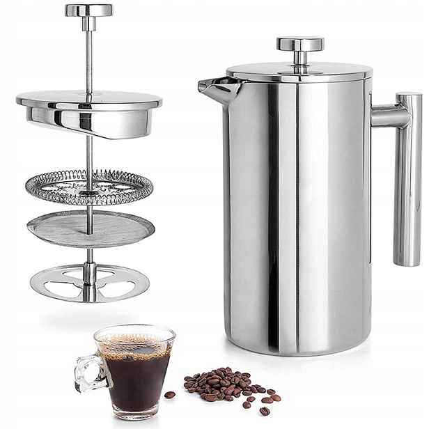 Sítko Na Čaj, Bylinky Pístový French Press Knobb Nerezová Ocel