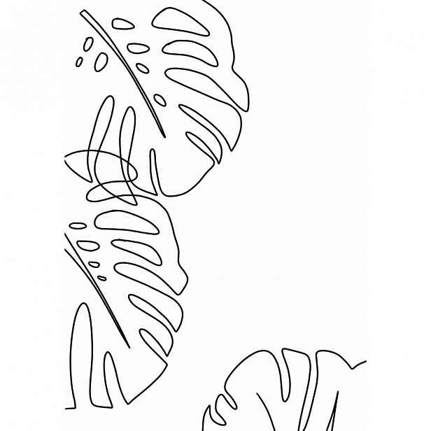 Plakát na kvalitním papíře Veronika Boulová Monstera, 29 x 41 cm