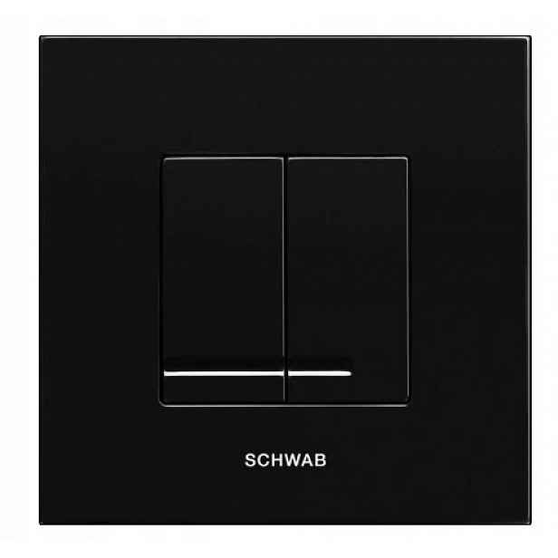 Splachovací tlačítko pro Wc Schwab dvoudílné Arte Duo Černá 4060415638