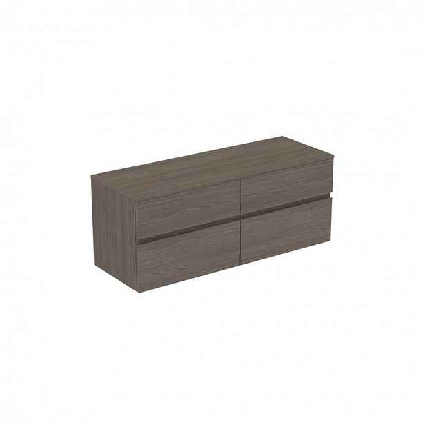 Ideal Standard Finesse - Umyvadlová skříňka, 140x51x56 cm, 4 zásuvky, Dark Elm E3441UR