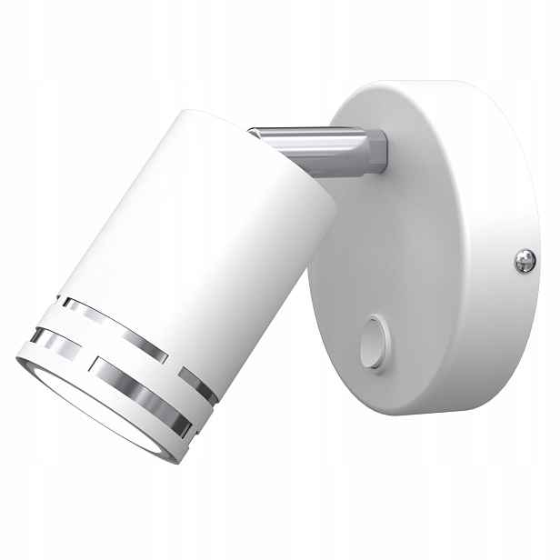 Nástěnné Svítidlo Noční Lampa Bílý Chrom Pohyblivé Led GU10 Polská Lampa