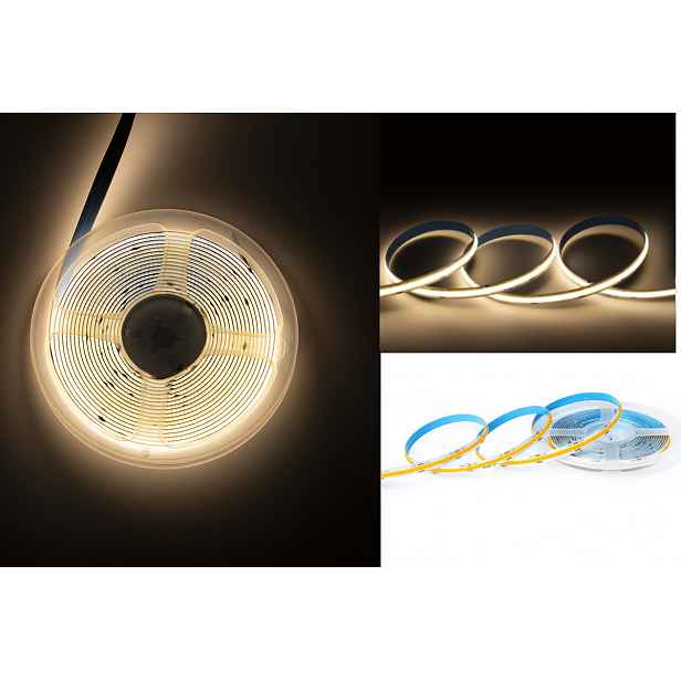 Osvětlení nábytku Led pásek Cob bílý teplý 480 LED/m IP20 12,8W/mb. Des