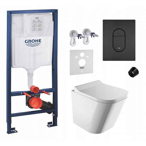 Podomítkový Wc set Grohe s miskou Omnires a tlačítkem černý mat Fresh