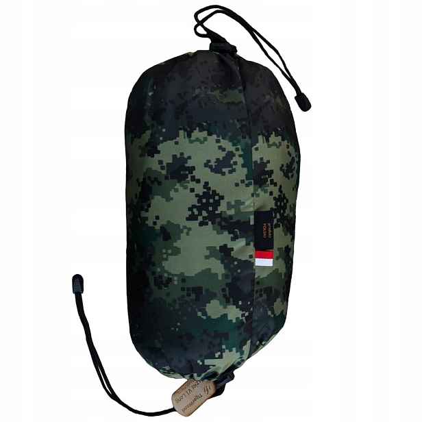 Turistická houpací síť TigerWood Vážka V1 Long Double Zip Camo s moskytiérou