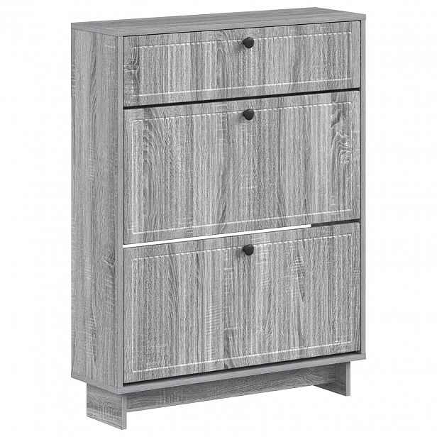 vidaXL Skříň na obuv EDE 78 x 24 x 103 cm Kompozitní dřevo Šedý Sonoma