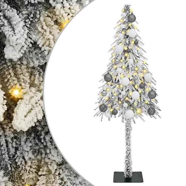 vidaXL Vánoční stromeček s 150 LED diodami Bílá 120 cm PE a Ocel