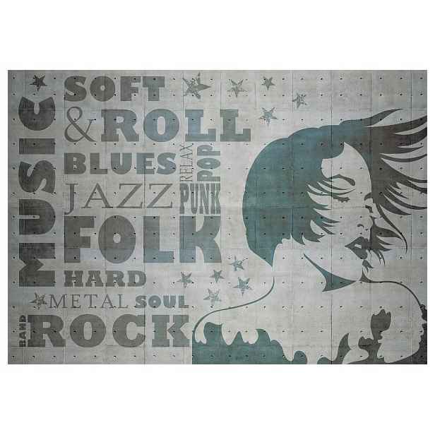 Fototapeta flizelina Hudební profil Rock Pop Jazz šedé pozadí 250x175 lepidlo