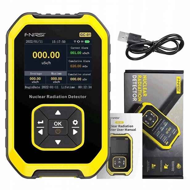 Geigerův detektor jaderného záření LCD dozimetr Fnirsi GC-01