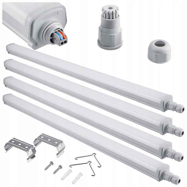 Hermetické Led svítidlo 30W 6500K 3600lm 120cm Phillips Nástěnné Sada 4x