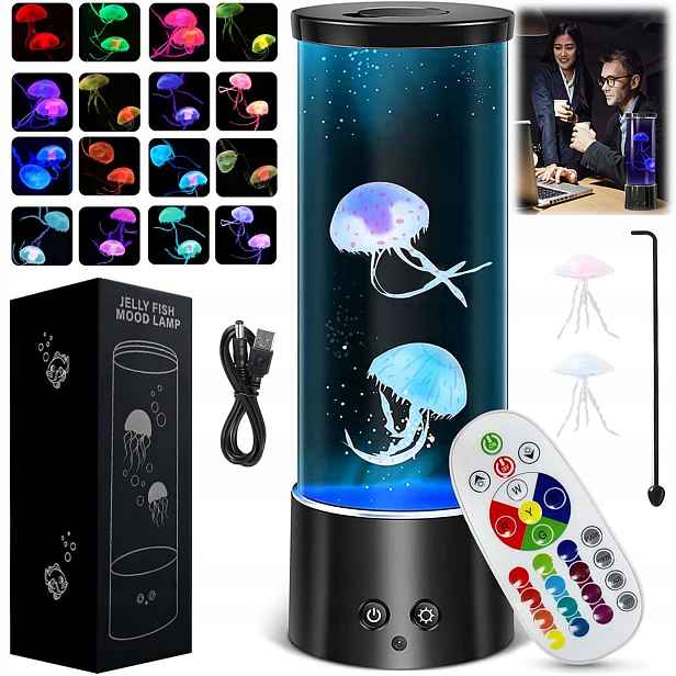 Lávová Lampa Jellyfish Rgb Na Psací Stůl Akvárium Pro Dárky Dálkový Ovladač