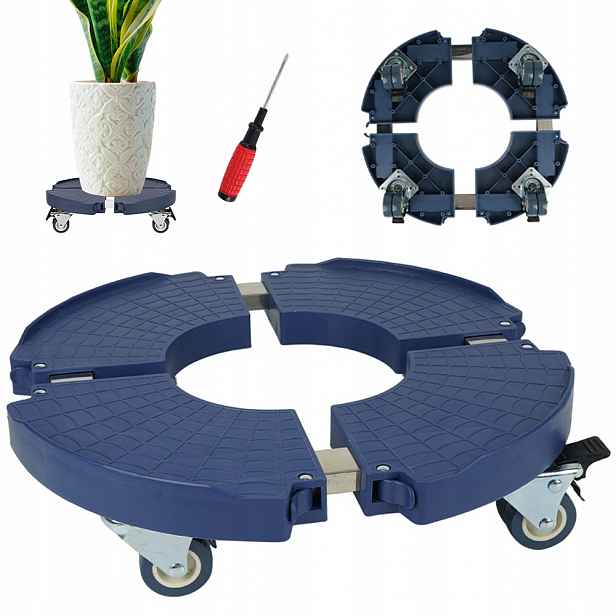 Podstavec pod květináč na kolečkách elegantní do interiéru i zahrady 40-54 cm
