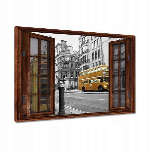 Obrazy 90x60 Žlutý londýnský autobus