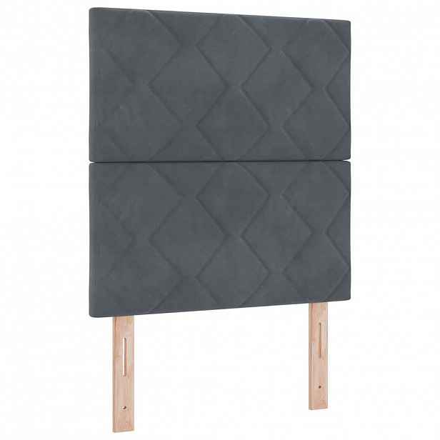vidaXL Čelo postele Tmavě šedá 80 cm samet