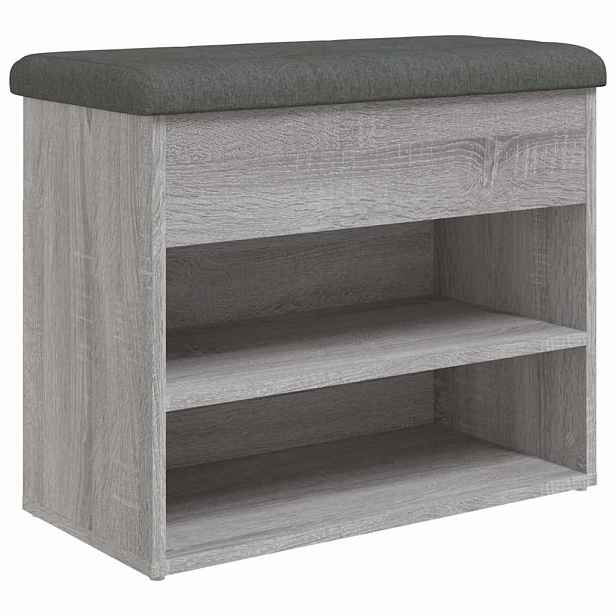 vidaXL Lavice s botníkem šedá sonoma 62 x 32 x 50 cm kompozitní dřevo