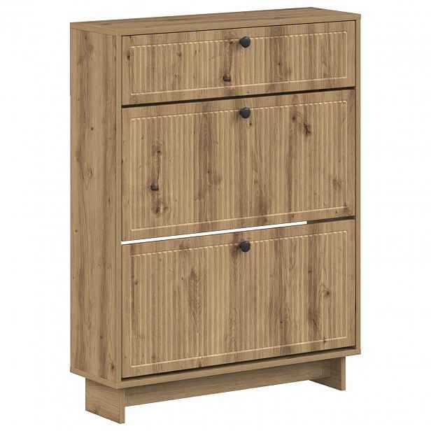 vidaXL Skříň na obuv EDE 78 x 24 x 103 cm Kompozitní dřevo Dub artisan