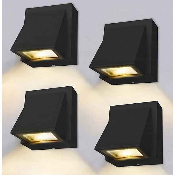Zahradní nástěnné svítidlo Benma bílé, černé, integrovaný Led zdroj 8 W, 4 ks
