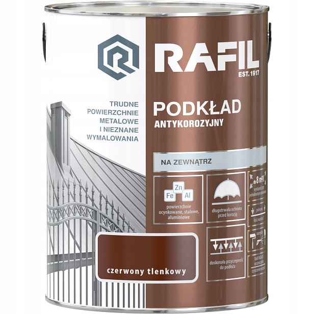 Radach protikorozní červený oxidový podklad 5 l Rafil