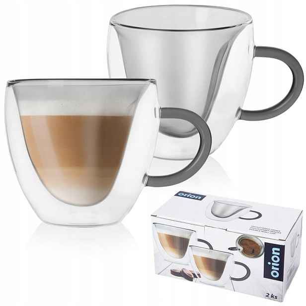 2x Termo sklenice dvojitá stěna na čajovou kávu latte nápojů 280 ml