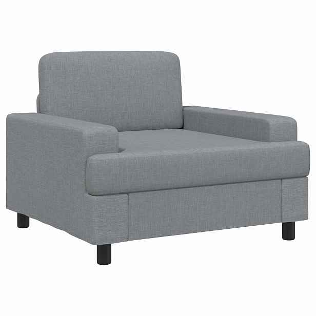 vidaXL křeslo Světle šedá Textil