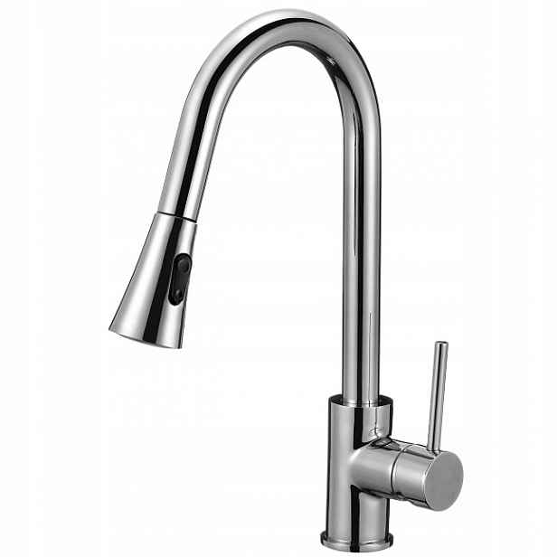 Kuchyňská Baterie Vytahovací Sprcha Chrom Flexibilní Mosaz