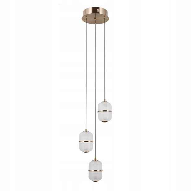 Lampa Pendel Zwis Stropní Svítidlo Alani Zlatá Led 3000K 26 cm do ložnice Italux
